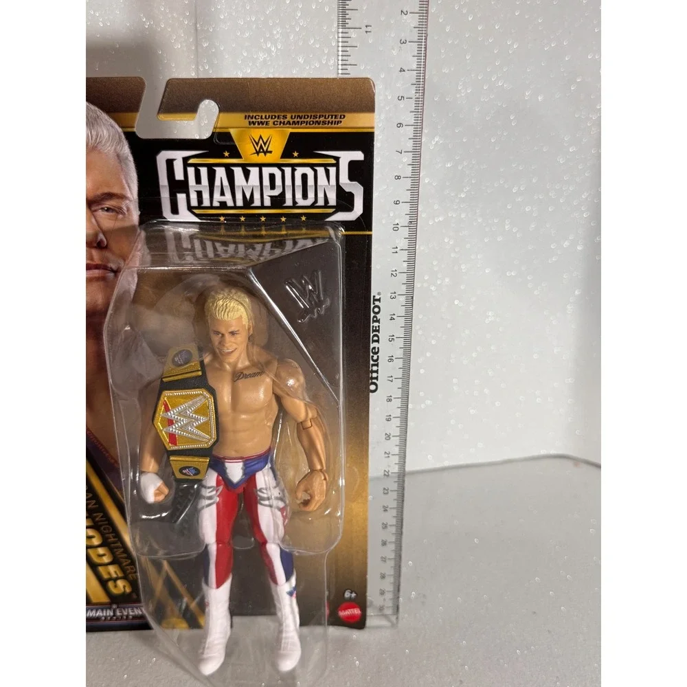 WWE Champions Cody Rhodes Action Figure Main Event Series Mattel Undisputed Belt